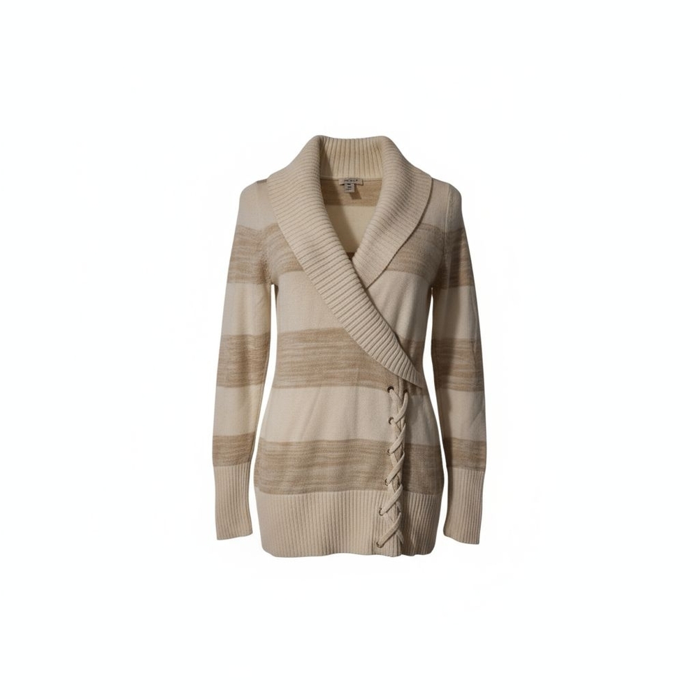 Guess Beige and Brown Striped Cardigan